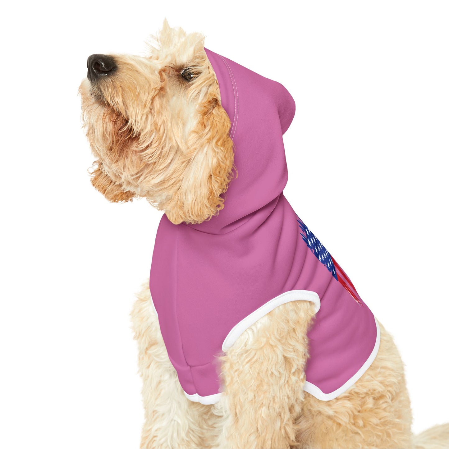 Princess Grave Patriotic Pet Hoodie with Eagle Design Perfect for Celebrations