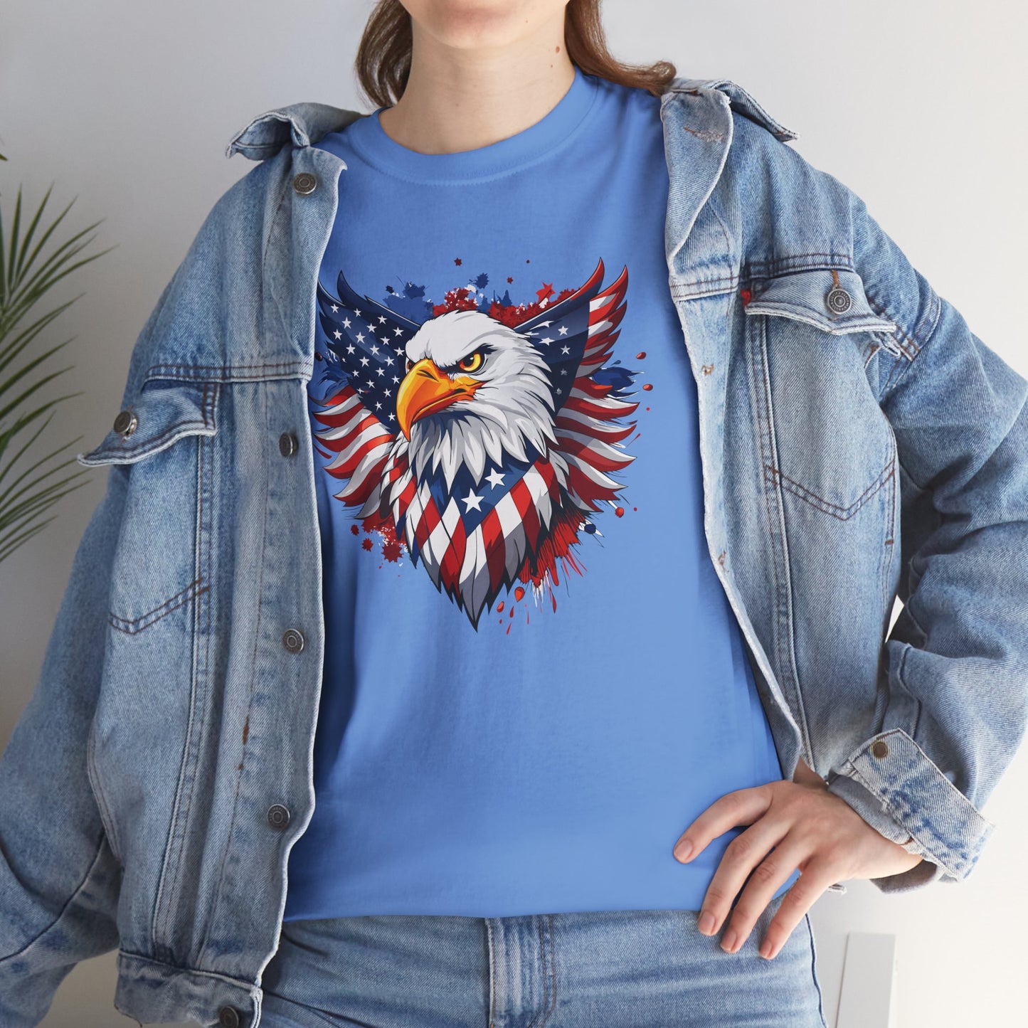 Princess Grace Patriotic Eagle Graphic Tee Unisex Heavy Cotton T-Shirt