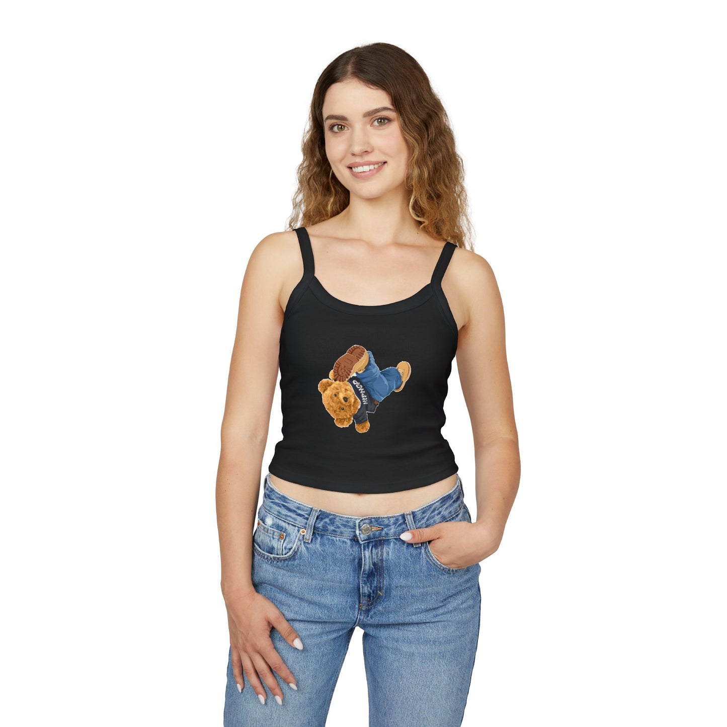 Princess Grace Cute Bear Graphic Women's Spaghetti Strap Tank Top