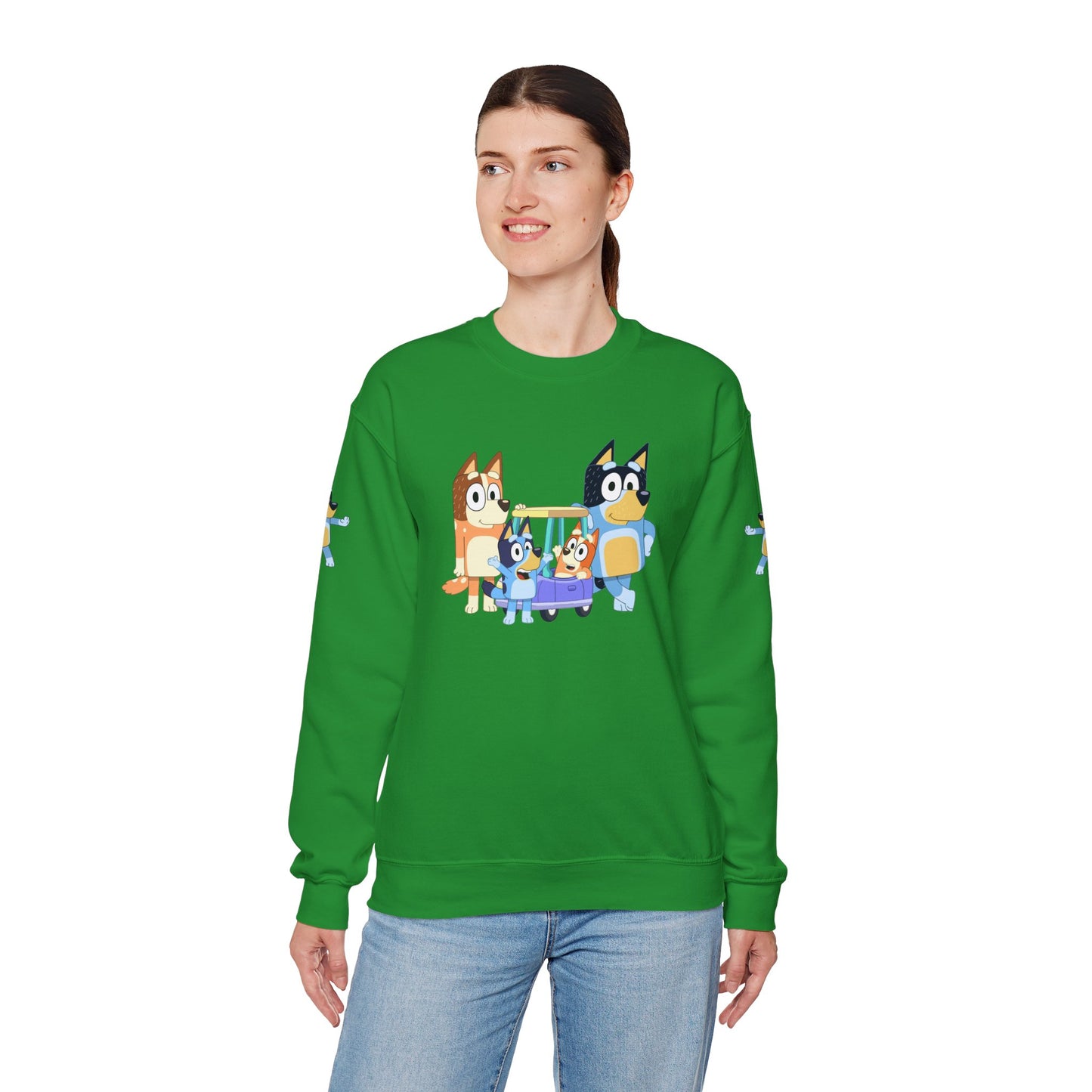 Princess Grace Bluey Cozy Cartoon Crewneck Sweatshirt for Kids and Families Perfect for Playtime and Pajama Days