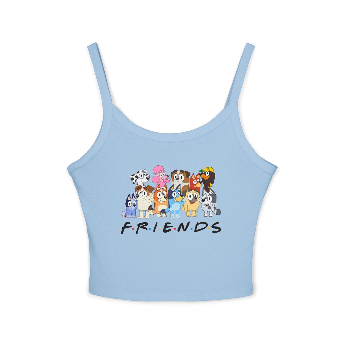 Princess Grace Bluey Cute Cartoon Animal Friends Spaghetti Strap Tank Top