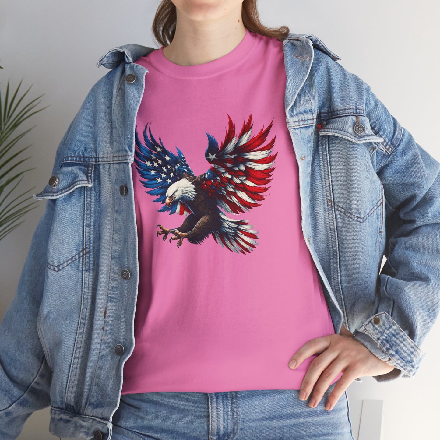 Princess Grace Patriotic Eagle Unisex Heavy Cotton Tee Bold USA Graphic Shirt