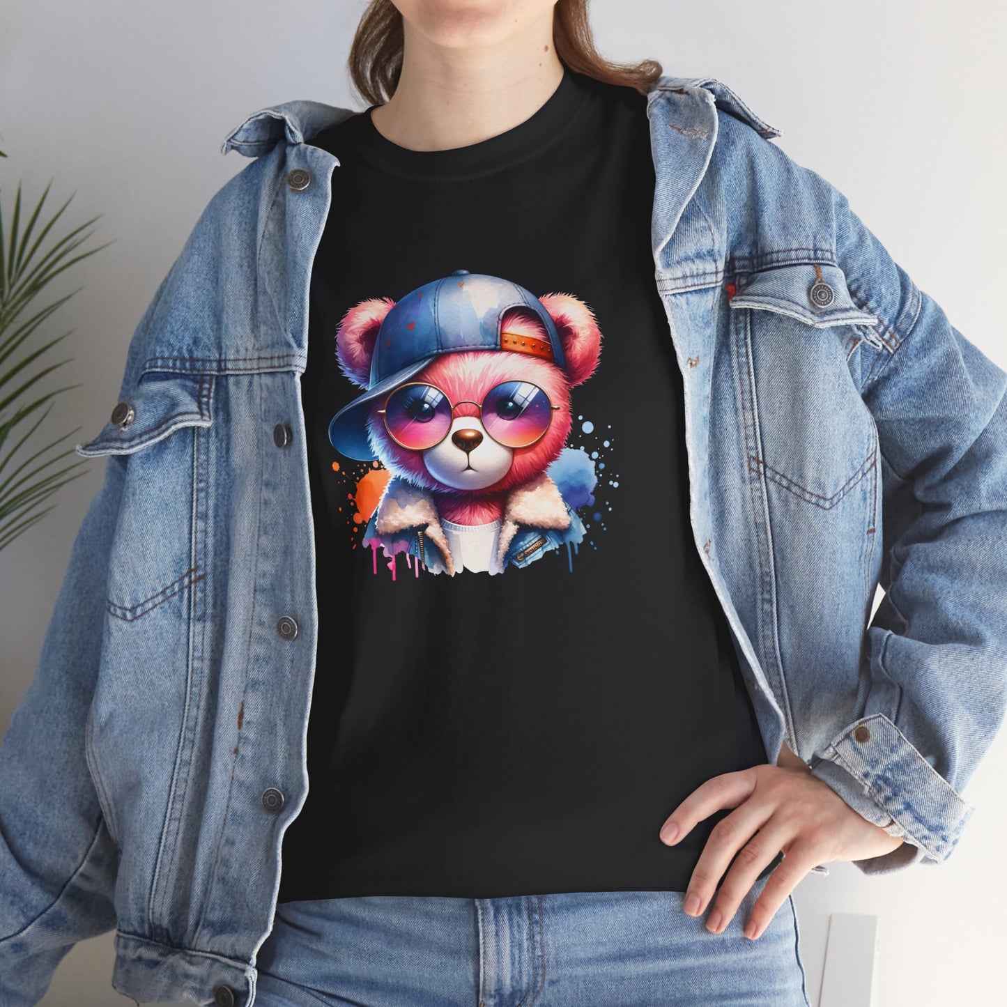 Princess Grace Cool Bear Graphic Unisex Heavy Cotton Tee Trendy Streetwear T-Shirt