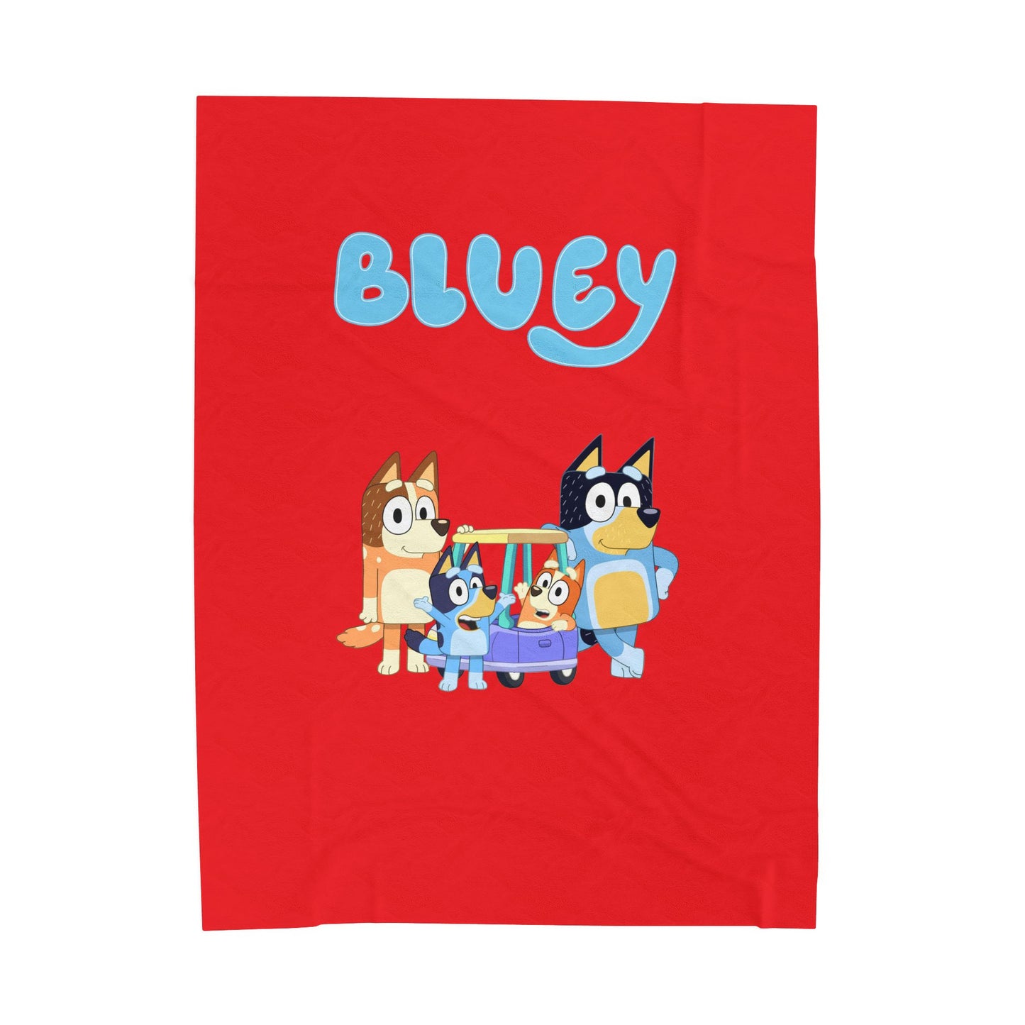 Princess Grace Bluey Velveteen Plush Blanket Cozy Cartoon Throw for Kids