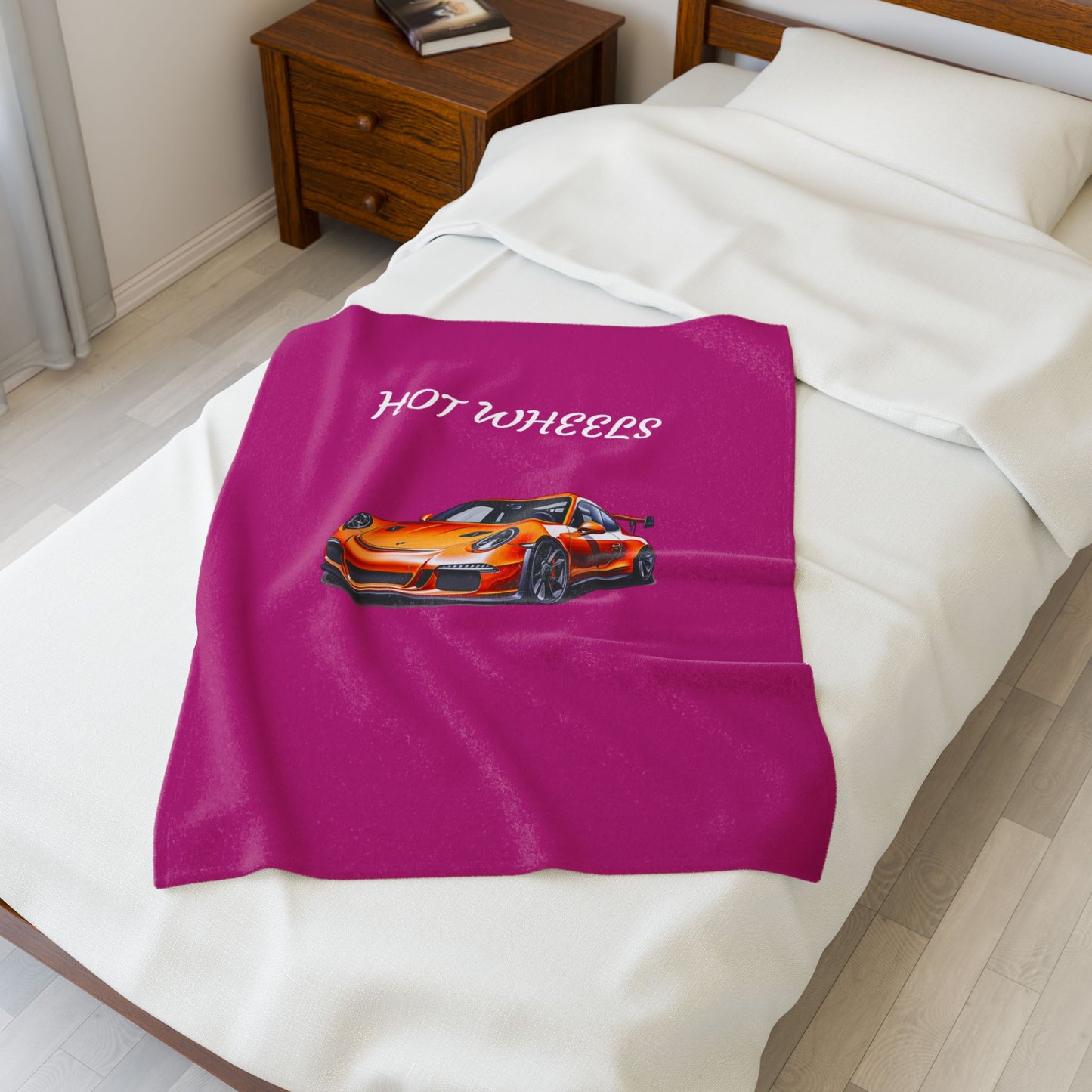 Princess Grace Hot Wheels Plush Blanket Cozy Automotive Throw for Car Enthusiasts
