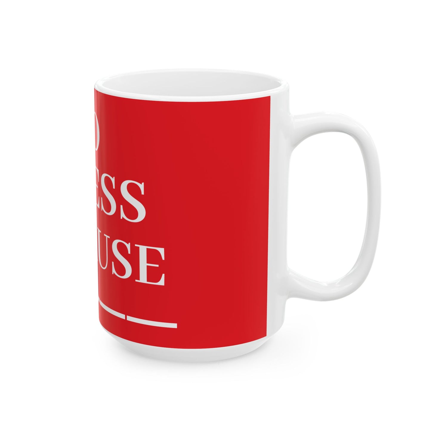 Princess Grace No Stress Ceramic Mug Vibrant Red Coffee Cup for Relaxation & Daily Motivation