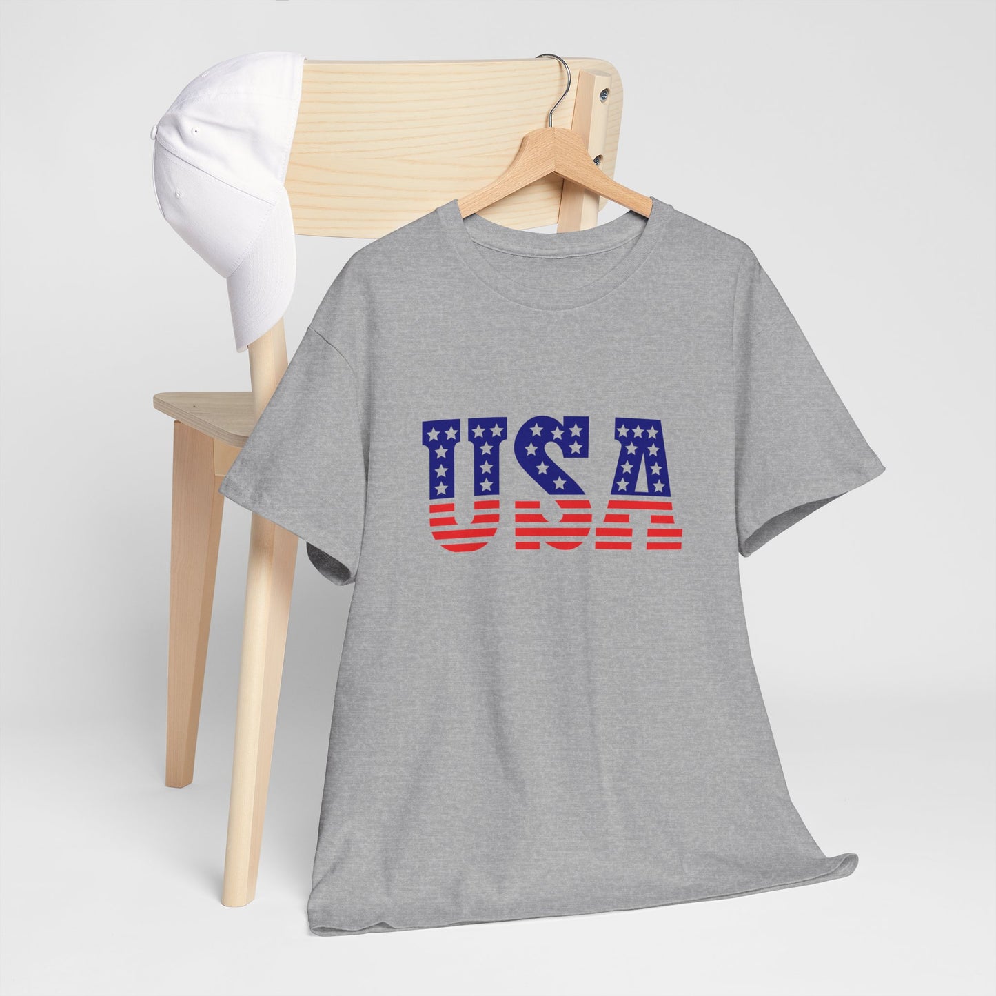 Princess Grace Patriotic USA Unisex Heavy Cotton Tee Comfortable Independence Day Apparel