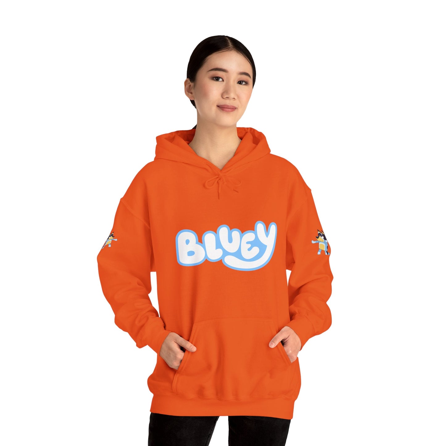 Princess Grace Bluey Unisex Heavy Blend Hoodie Cozy Cartoon Sweatshirt for Kids & Adults