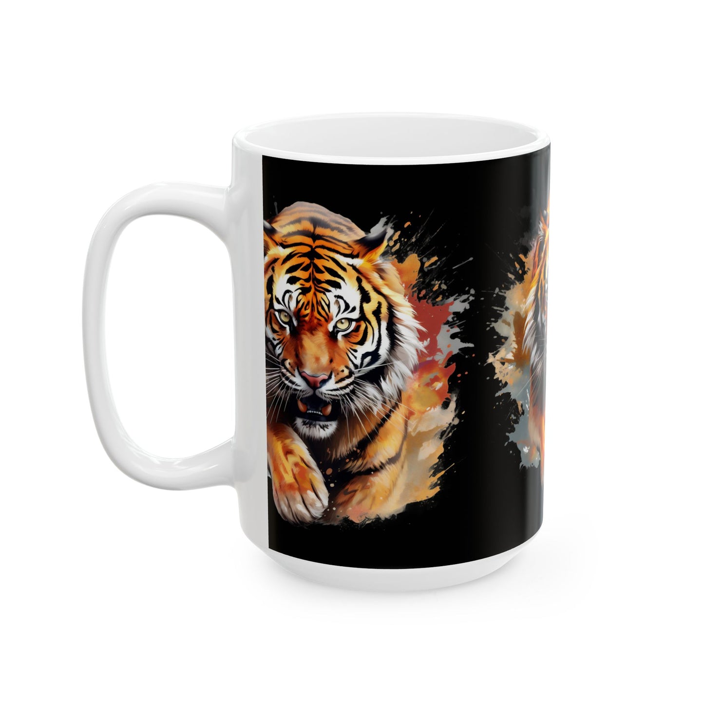 Princess Grace Majestic Tiger Ceramic Mug Perfect for Animal Lovers and Gift Givers