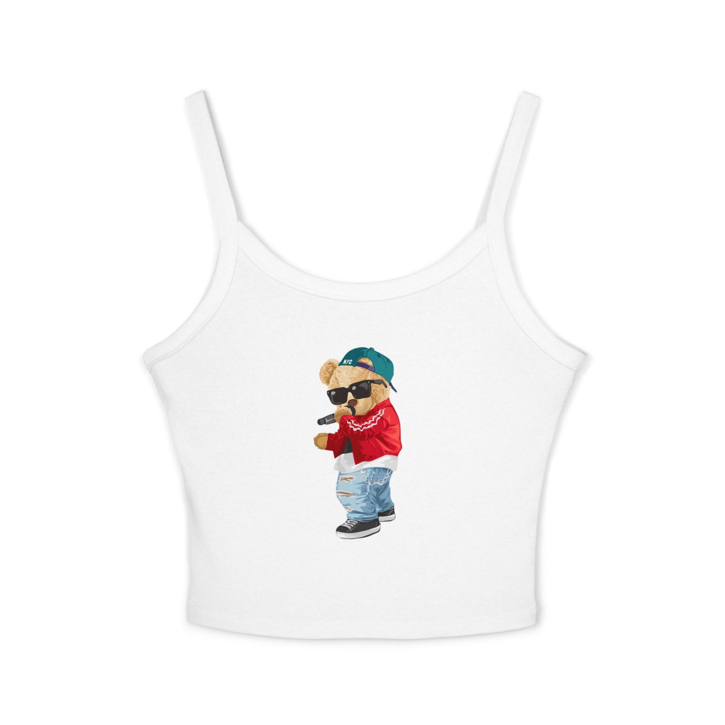 Princess Grace Cute Graphic Women's Spaghetti Strap Tank Top Trendy Bear Design