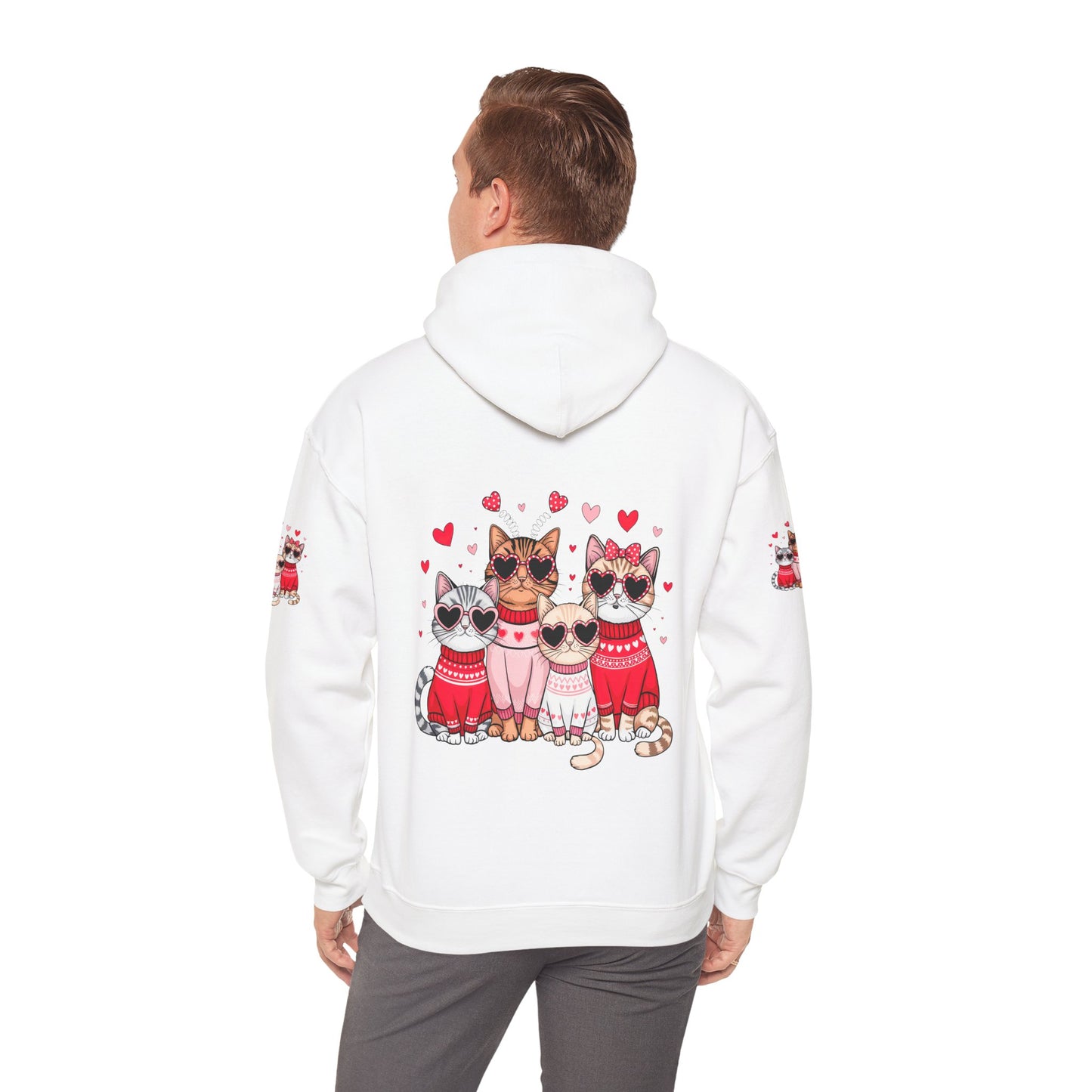 Princess Grace Cute Cat Lovers Hoodie with Heart Design