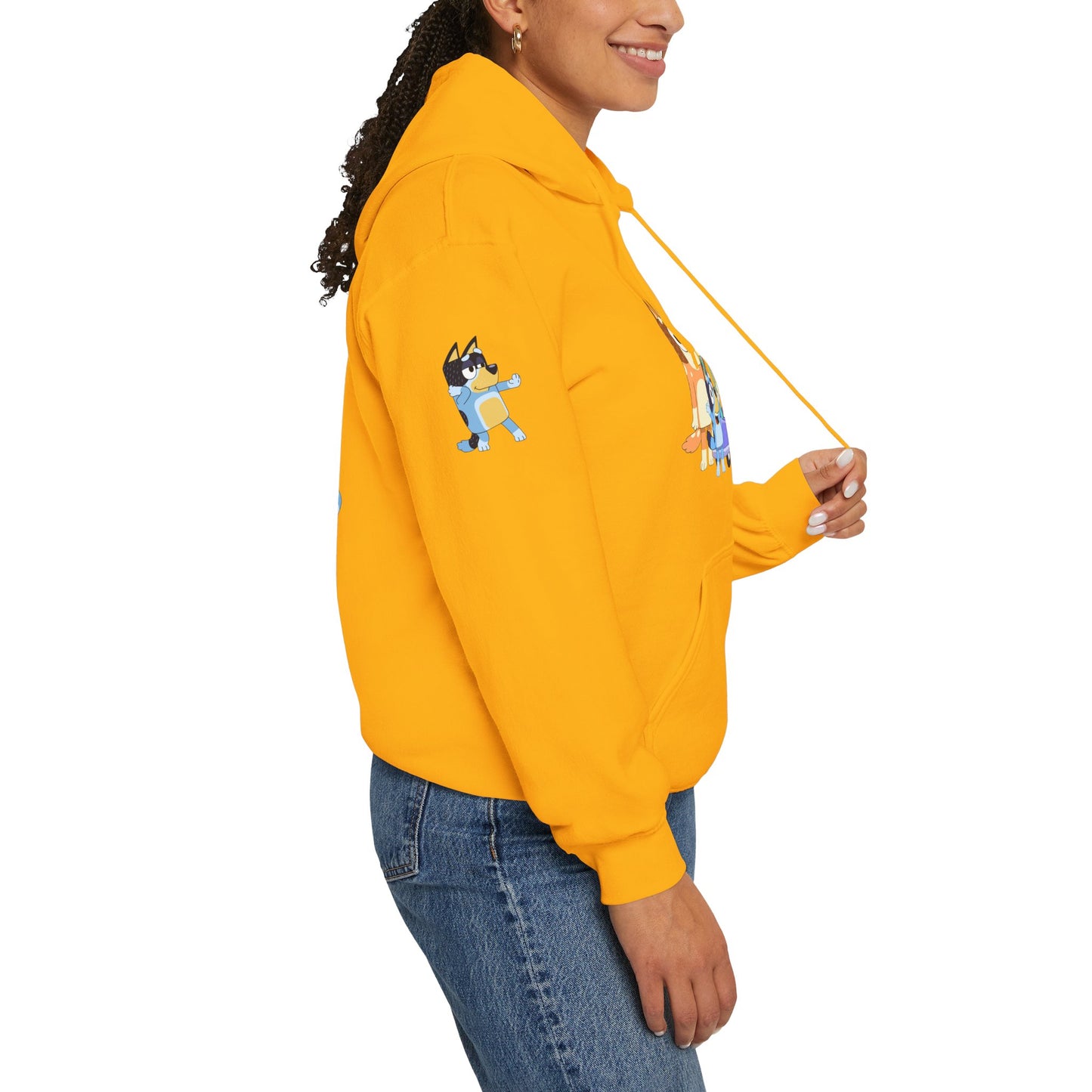 Princess Grace Bluey Fun Family Cartoon Hoodie - Unisex Heavy Blend with Playful Characters