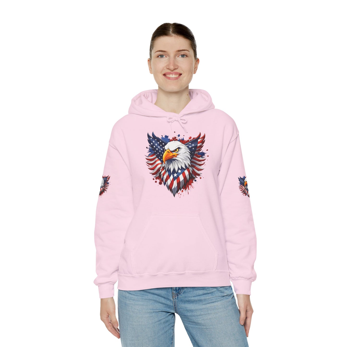 Princess Grace Patriotic Eagle Hoodie Unisex Heavy Blend Hooded Sweatshirt