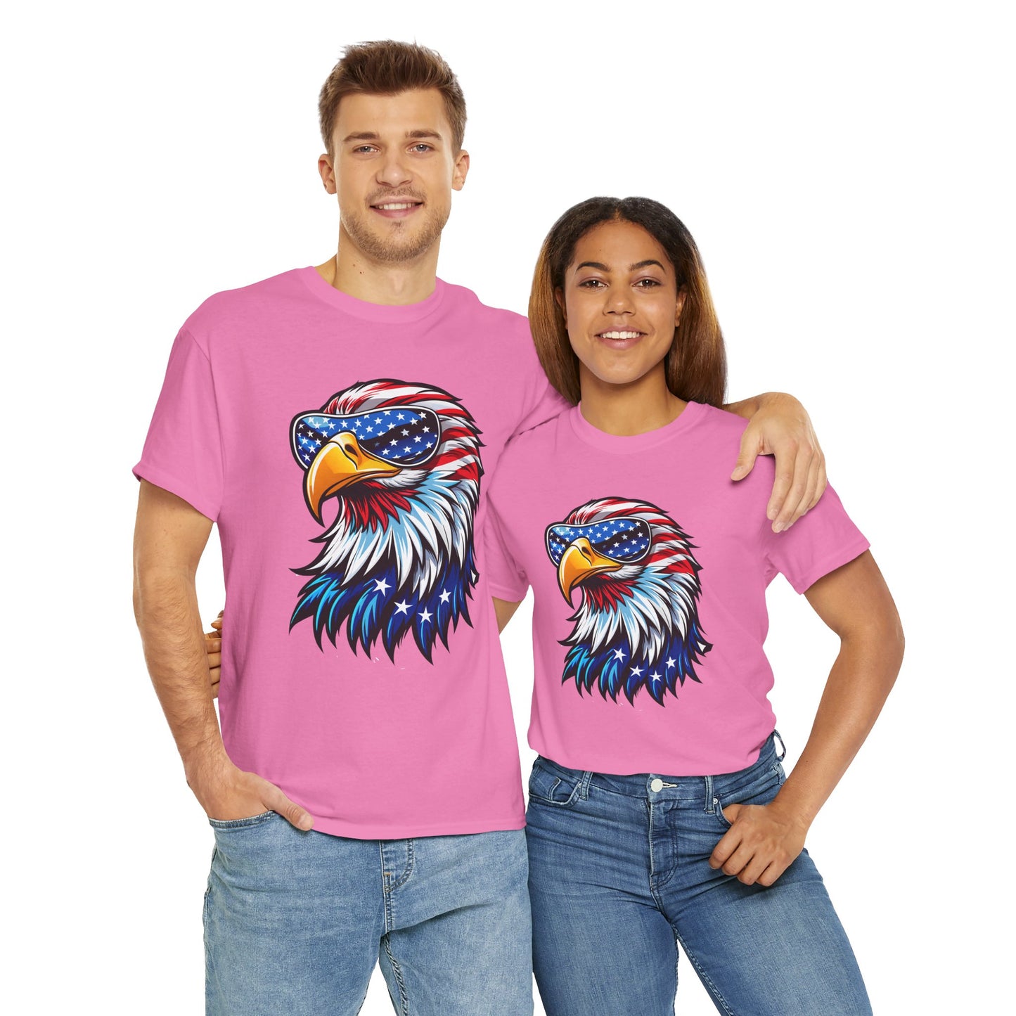 Princess Grace Patriotic Eagle Unisex Heavy Cotton Tee 4th of July Spirit