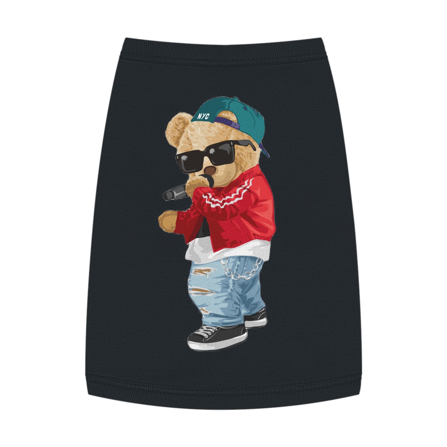 Princess Grace CUTE Cool Bear Hip-Hop Pet Tank Top Trendy Dog Apparel for Stylish Pets
