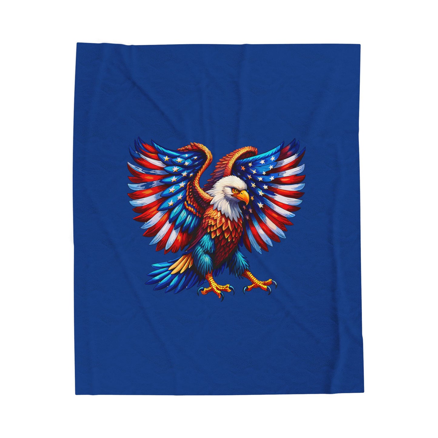 Princess Grace Patriotic Eagle Velveteen Plush Blanket Comfortable Soft Throw for Independence Day and Outdoor Events
