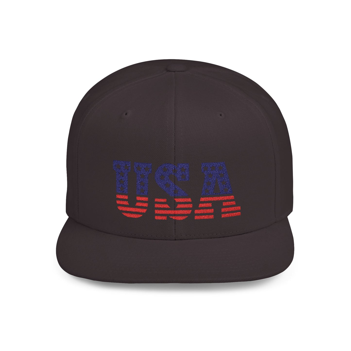 Princess Grace USA Flag Flat Bill Snapback Cap Patriotic Adjustable Hat for Summer Celebrations