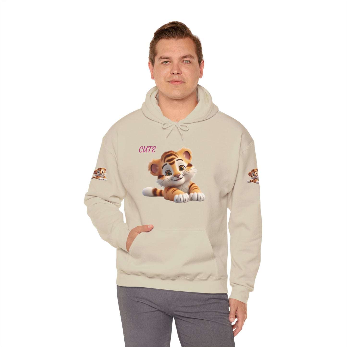 Princess Grace Cute Tiger Design Unisex Heavy Blend Hooded Sweatshirt