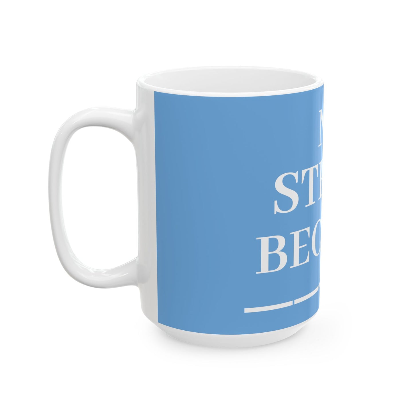 Princess Grace Motivational Ceramic Mug "No Stress Because" Perfect Gift for Relaxation