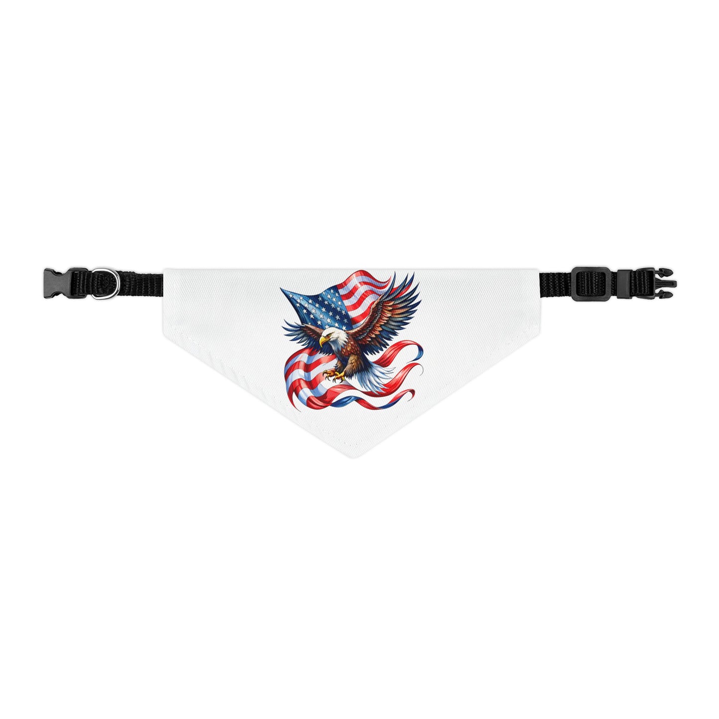Princess Grace Patriotic Pet Bandana Collar Eagle & American Flag Design for Dogs