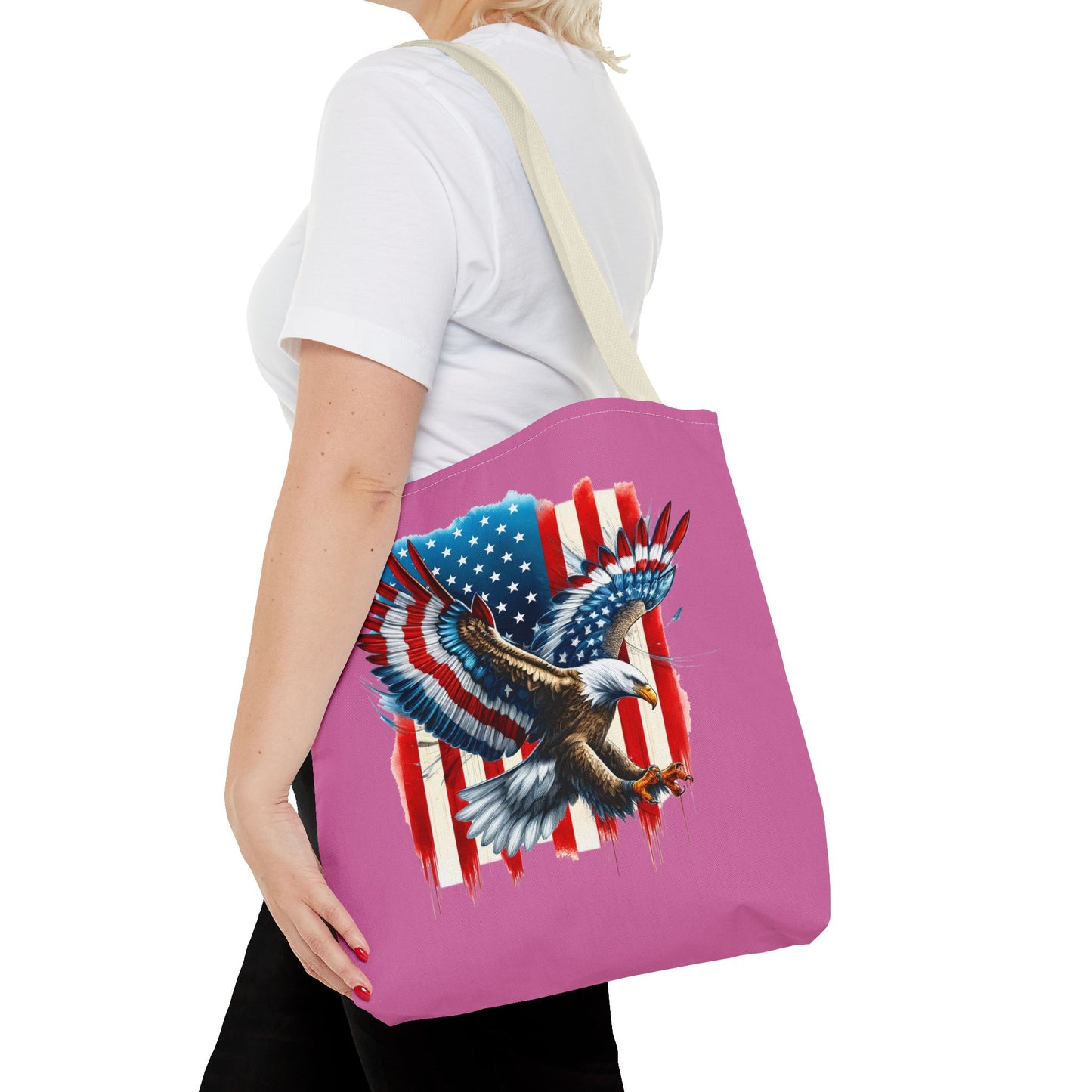 Princess Grace Patriotic Eagle Tote Bag American Flag Design