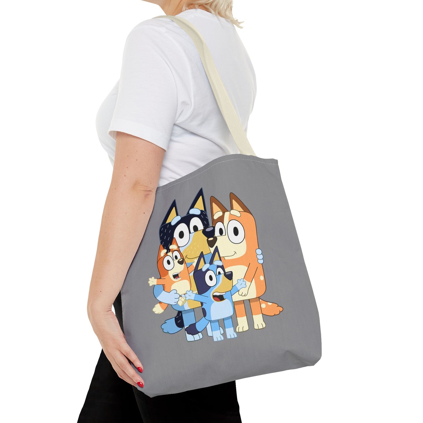 Princess Grace Cute Family Dogs Tote Bag Perfect for Dog Lovers and Kids Activities