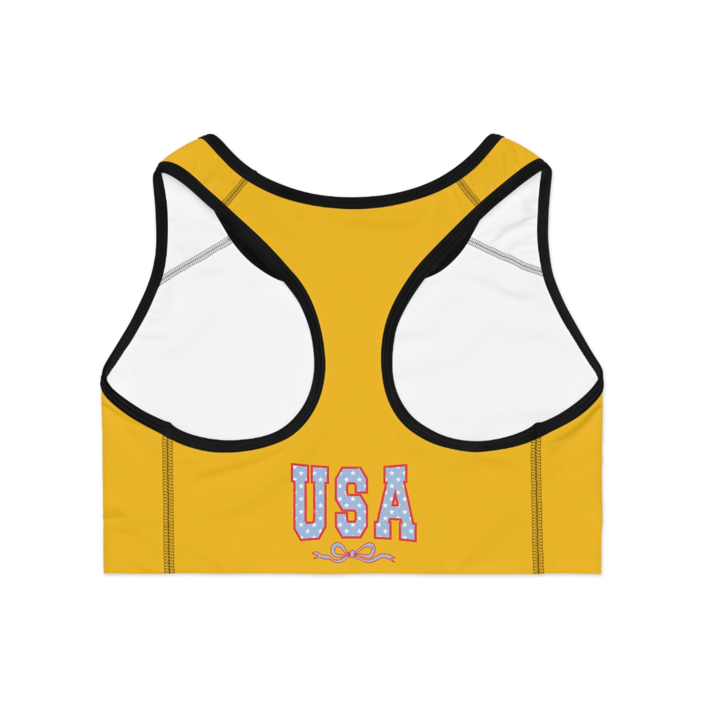 Princess Grace USA Stars & Stripes Sports Bra Perfect for Fitness & Patriotism