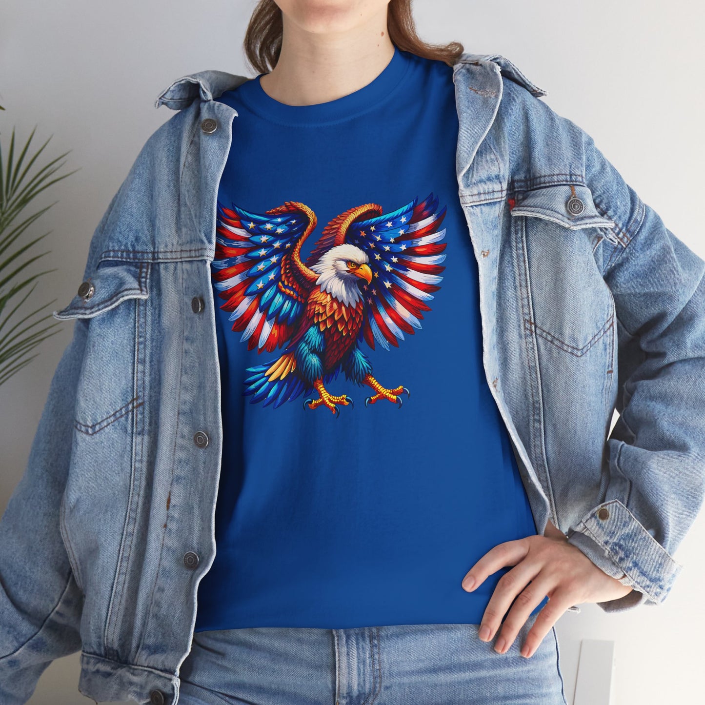 Princess Grace Patriotic Eagle Graphic Tee Unisex Heavy Cotton T-Shirt