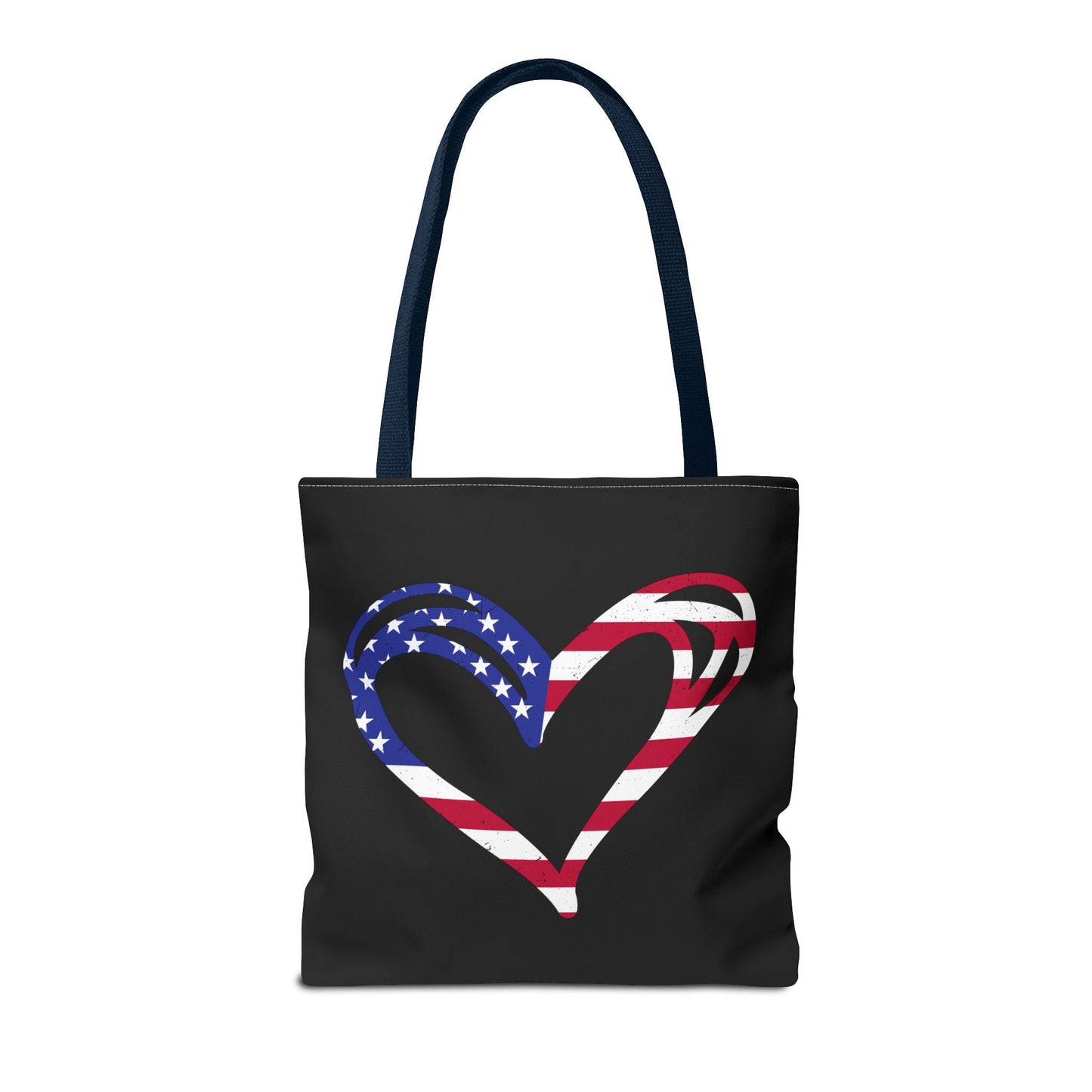 Princess Grace Patriotic Heart Tote Bag Love for America Design