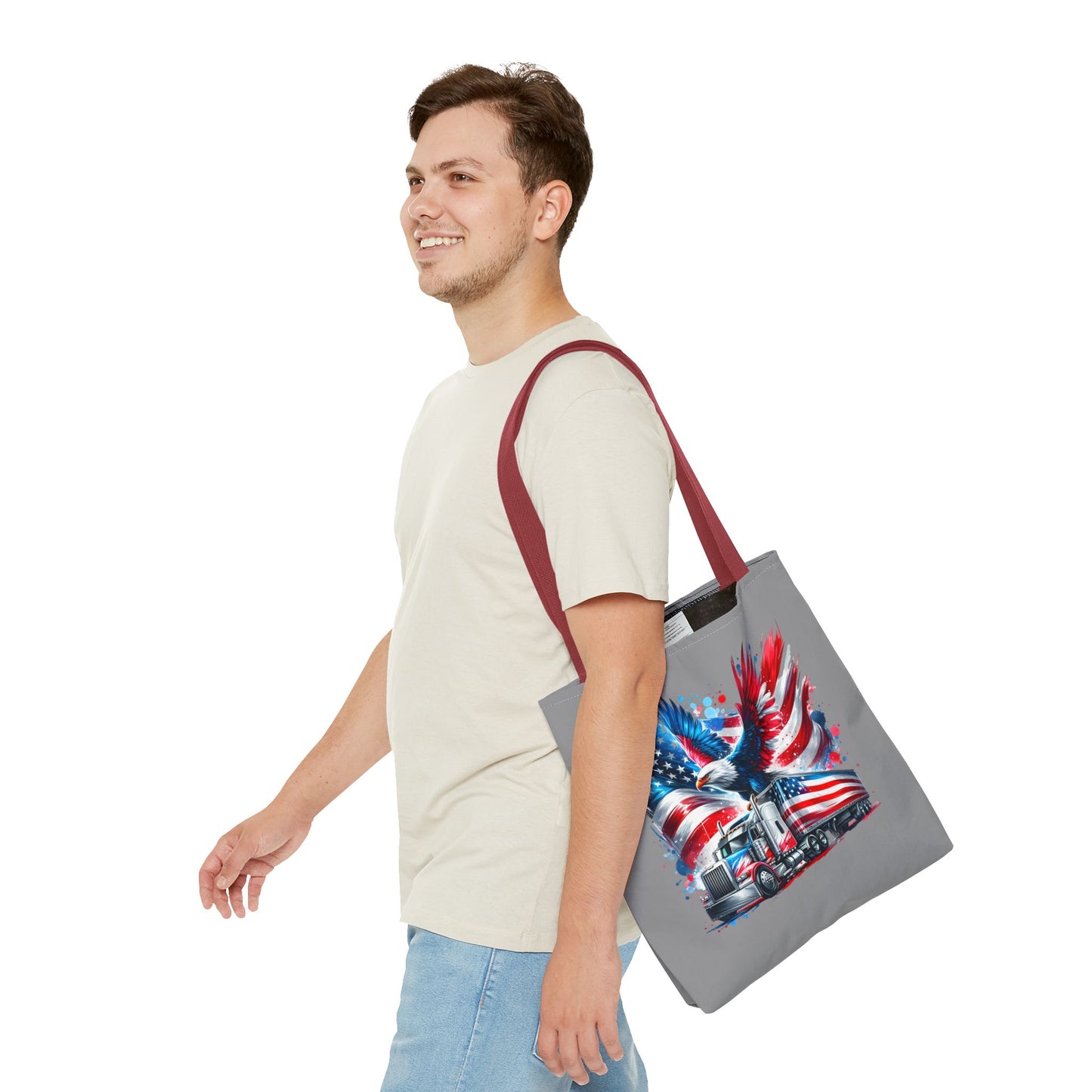 Princess Grace Patriotic Eagle Truck Tote Bag Perfect for Independence Day & Everyday Use