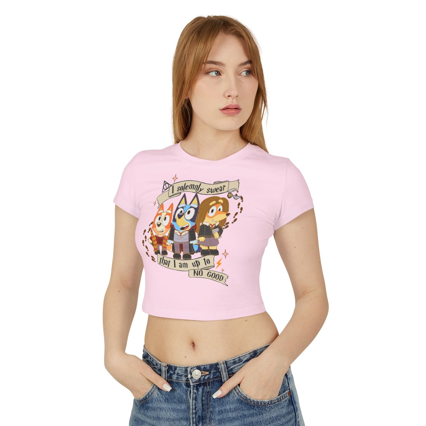 Princess Grace Bluey Cartoon Women's Baby Tee Fun & Playful Design