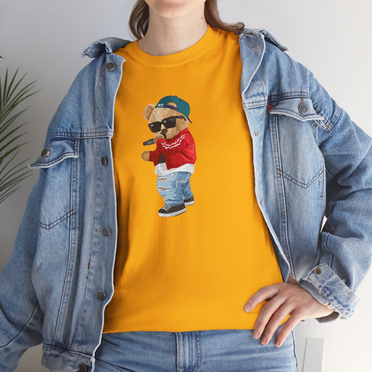 Princess Grace Cool Bear Graphic Unisex Heavy Cotton Tee Trendy Casual Wear