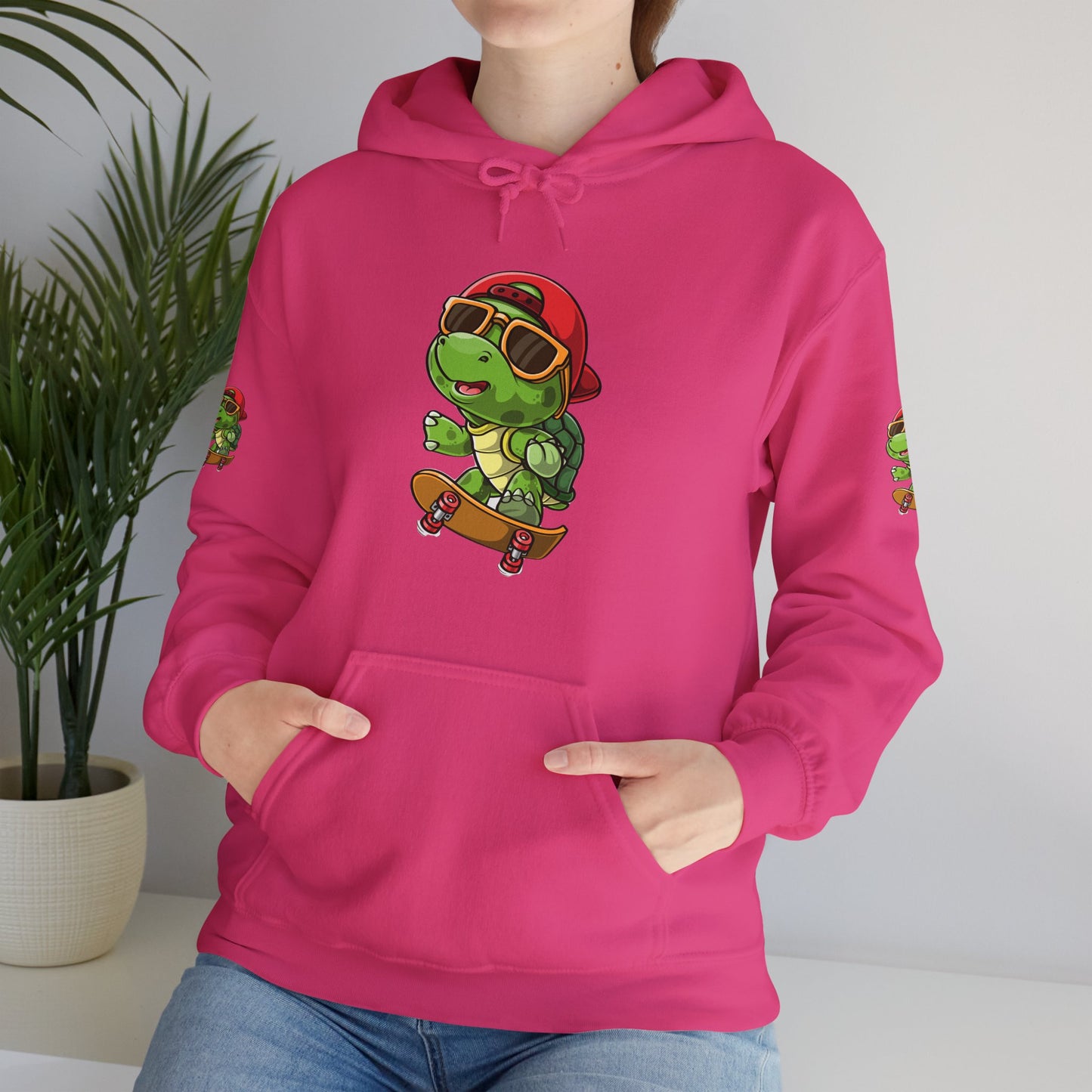 Princess Grace Cool Skateboarding Turtle Unisex Hoodie Fun and Stylish
