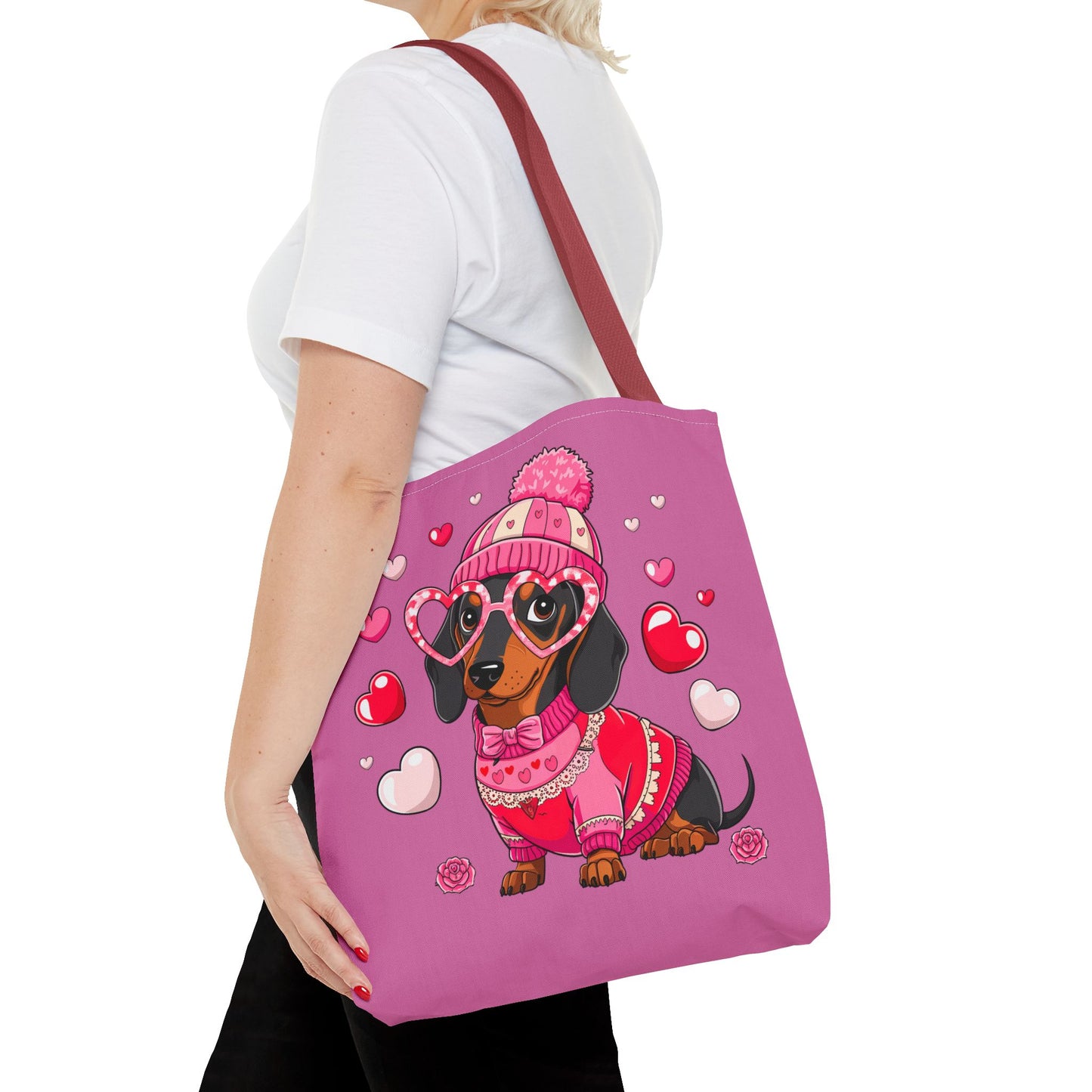 Princess Grace Adorable Dachshund Love Tote Bag Cute Dog Design for Pet Lovers