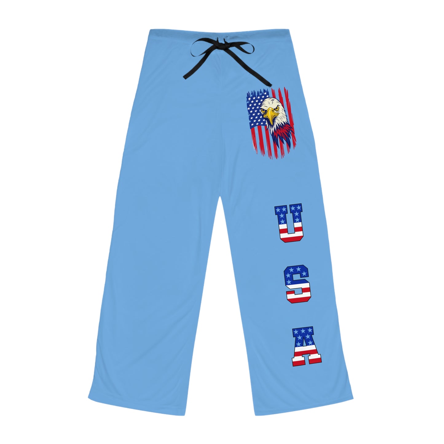 Princess Grace Patriotic Pajama Pants with USA Eagle Design