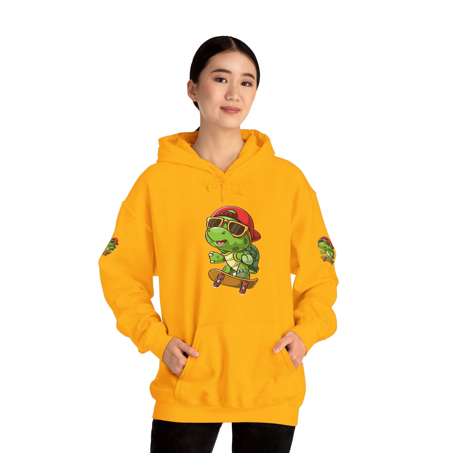 Princess Grace Cool Skateboarding Turtle Unisex Hoodie Fun and Stylish