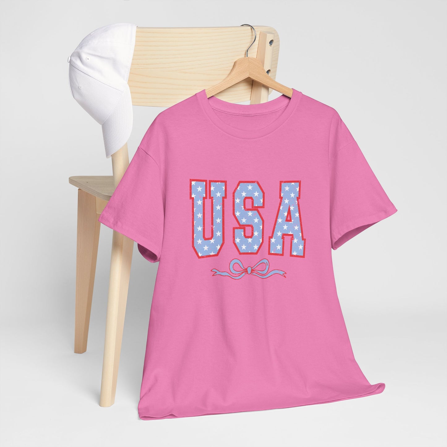 Princess Grace USA Patriotic Unisex Heavy Cotton Tee Perfect for Independence Day Celebrations