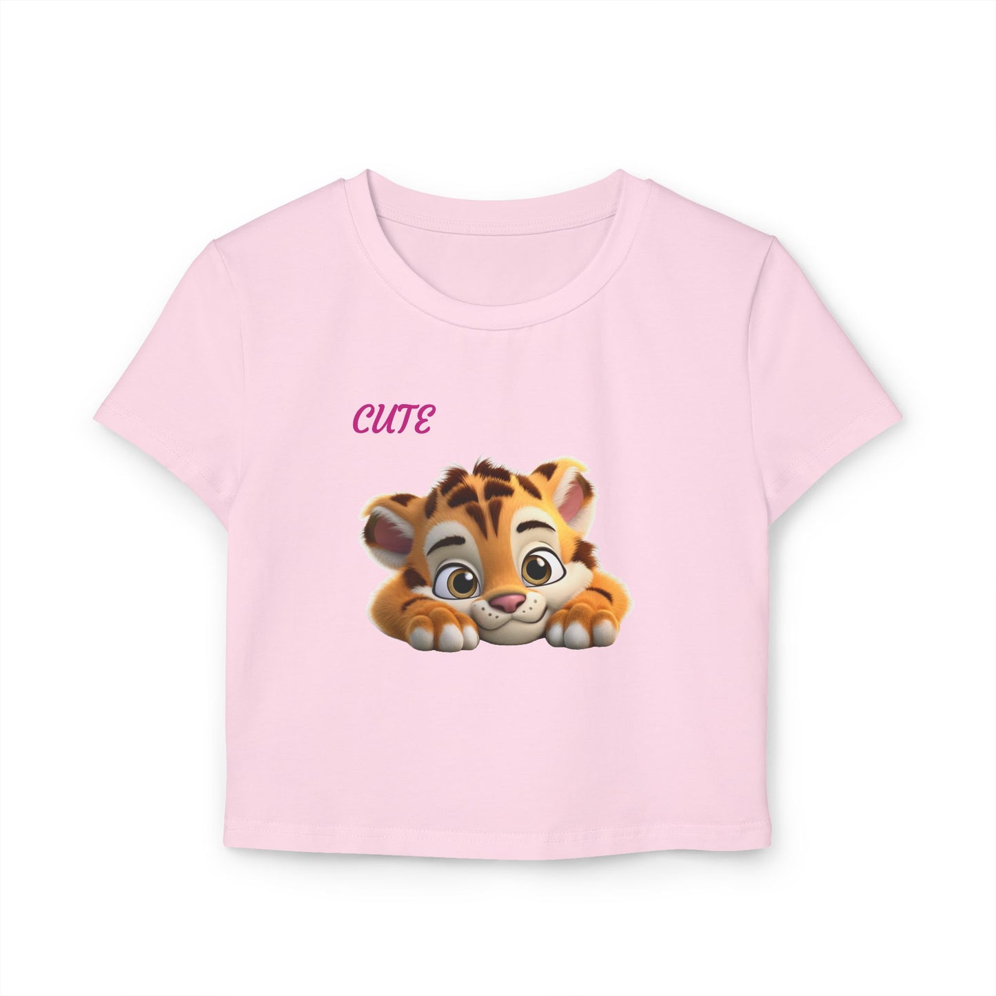 Princess Grace Cute Baby Tiger Women's Baby Tee Playful & Stylish Top for Everyday Wear