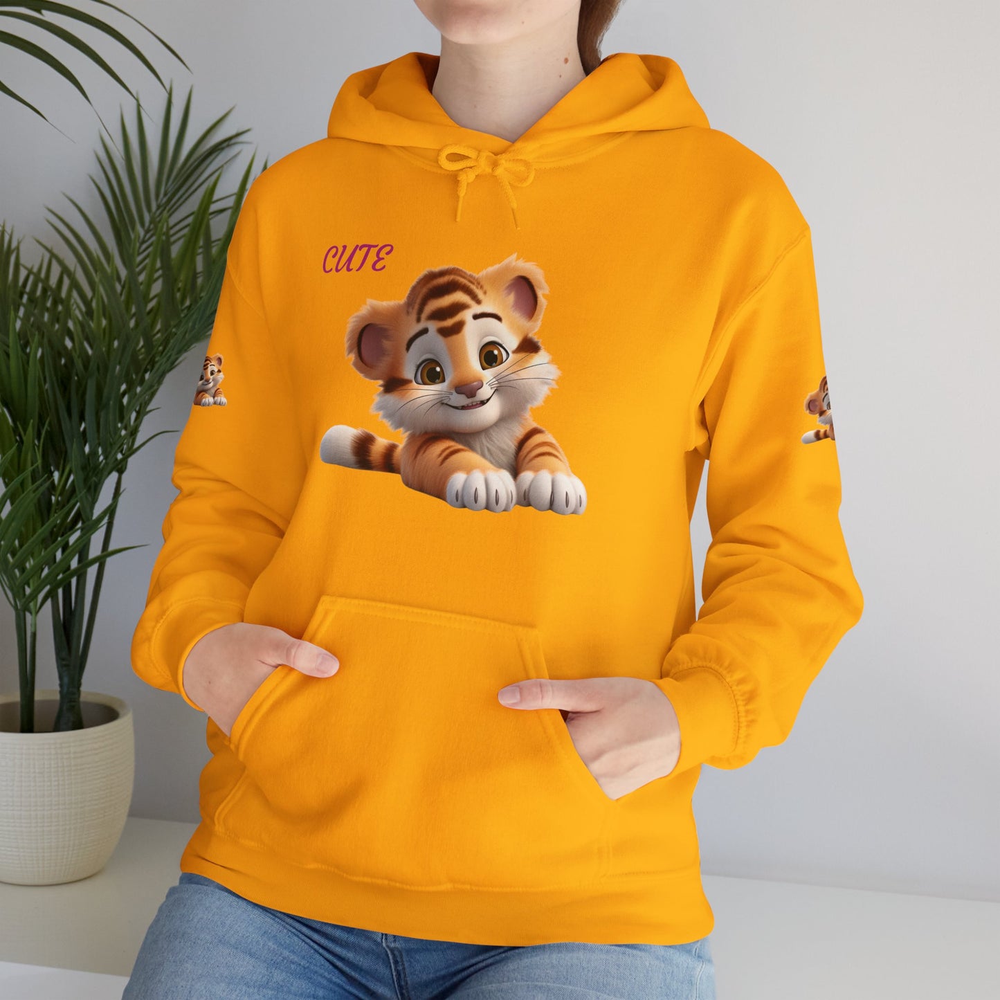 Princess Grace Cute Tiger Design Unisex Heavy Blend Hooded Sweatshirt