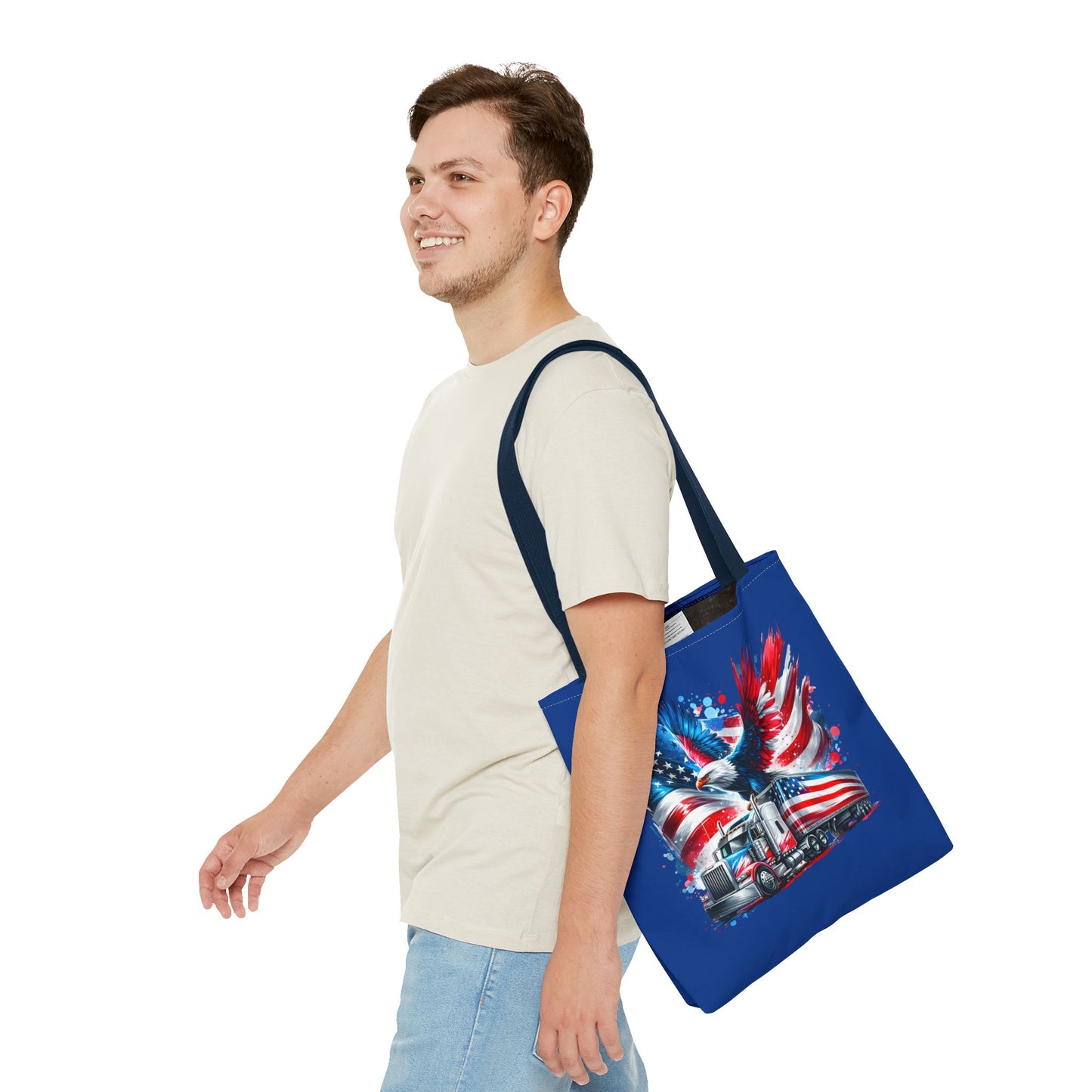 Princess Grace Patriotic Eagle Truck Tote Bag American Flag Design