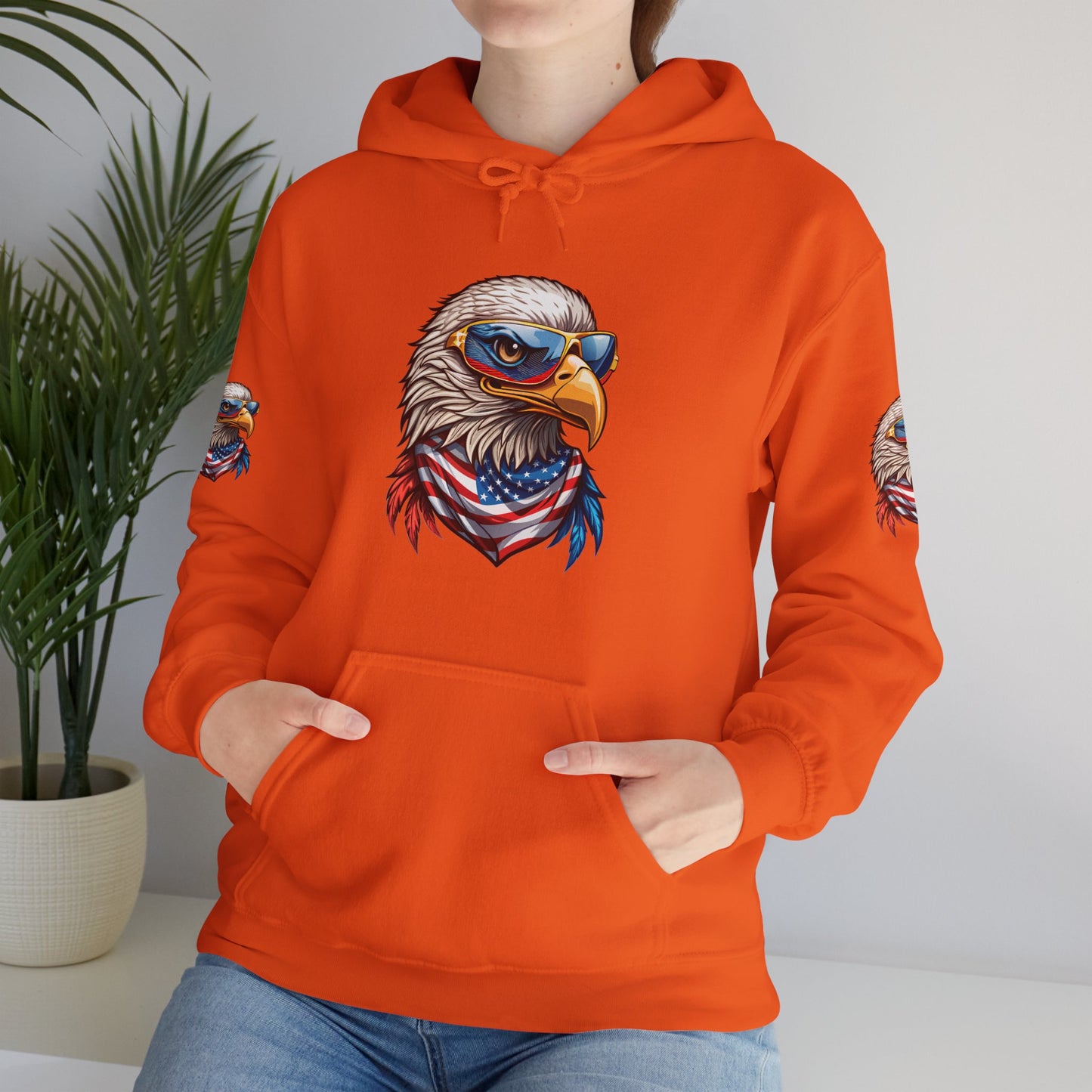 Princess Grace Patriotic American Eagle Hoodie Unisex Heavy Blend Sweatshirt