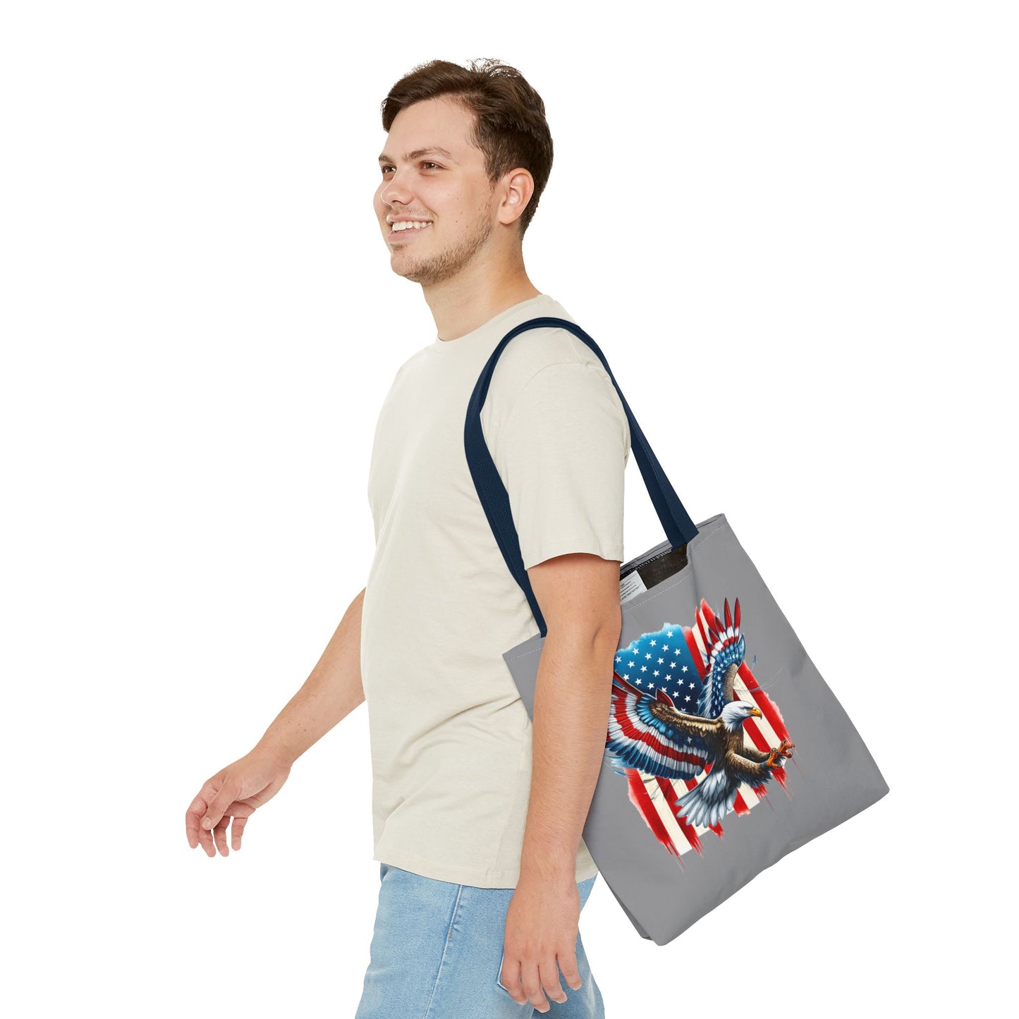 Princess Grace Patriotic Eagle Tote Bag American Flag Design