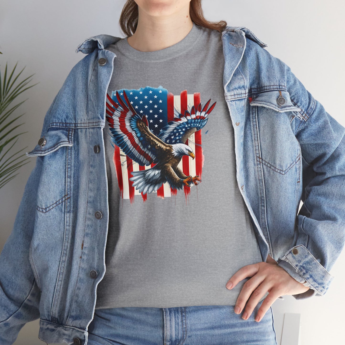 Princess Grace Patriotic Eagle Unisex Heavy Cotton Tee