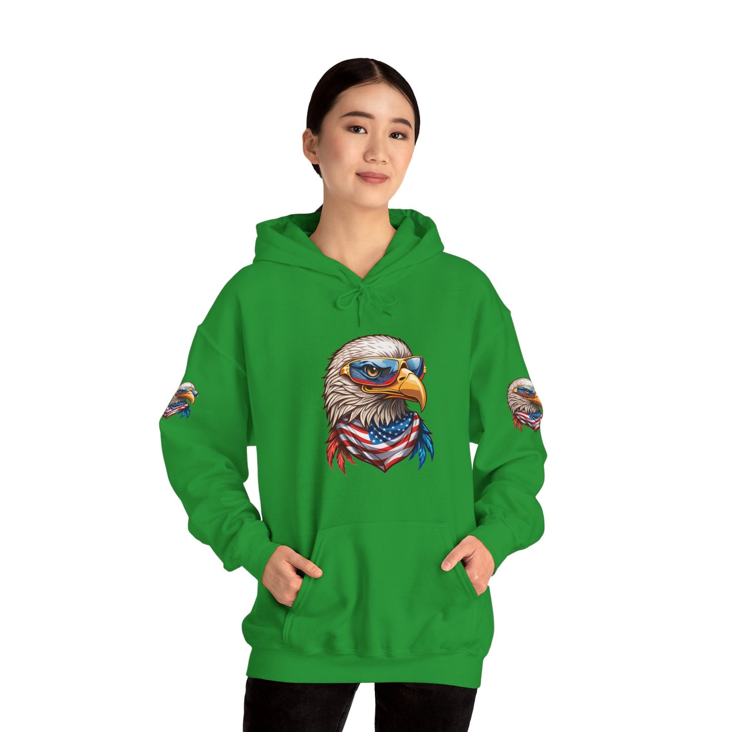 Princess Grace Patriotic American Eagle Hoodie Unisex Heavy Blend Sweatshirt