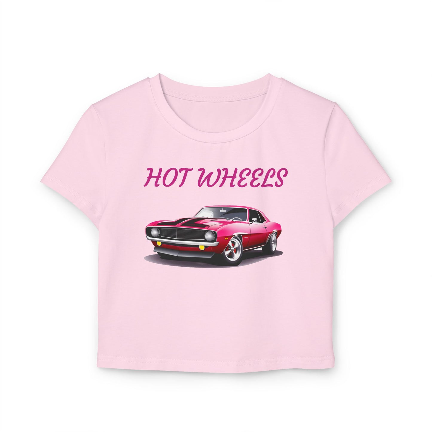 Princess Grace Women's Hot Wheels Graphic Baby Tee Vintage Car Fashion