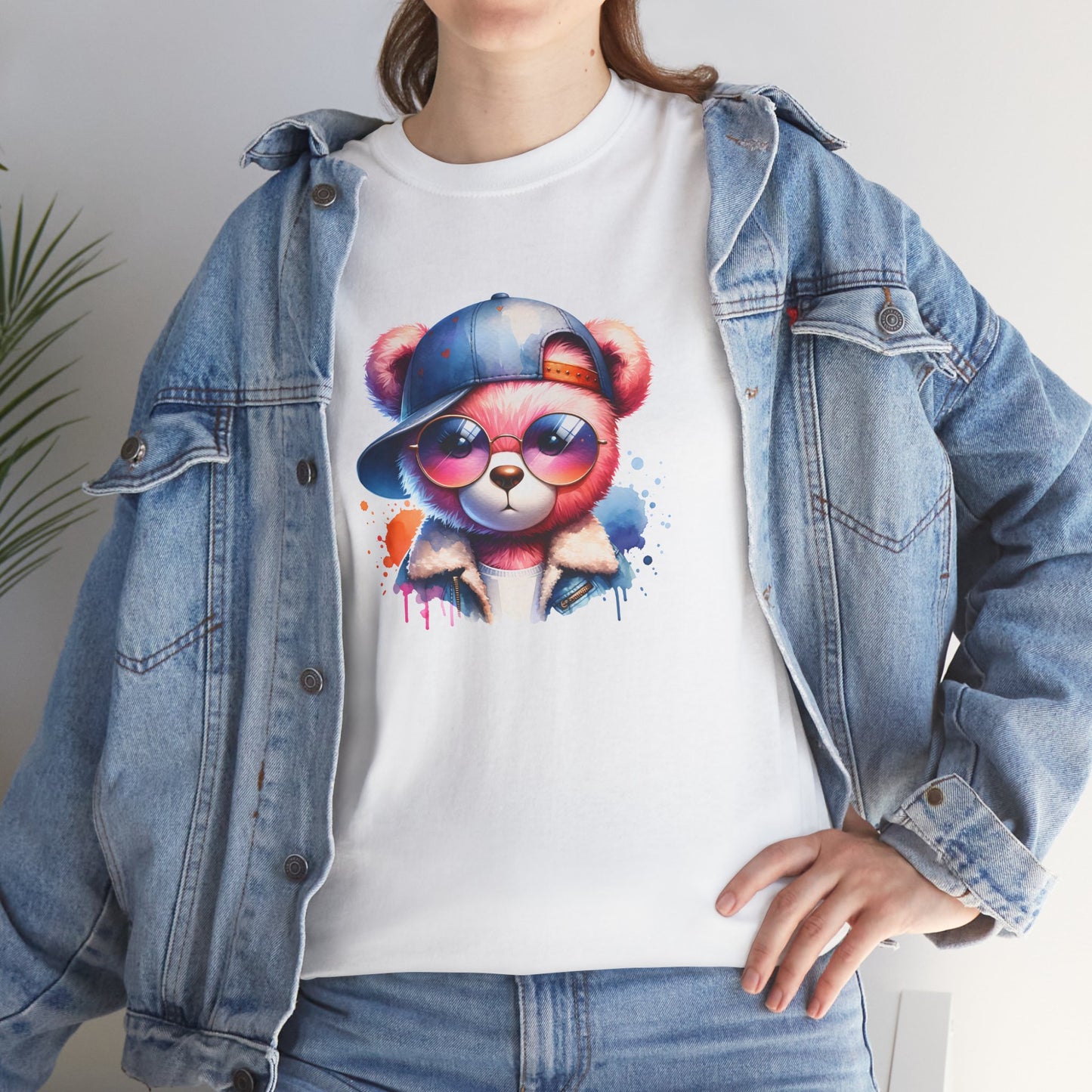 Princess Grace Cool Bear Graphic Unisex Heavy Cotton Tee Trendy Streetwear T-Shirt