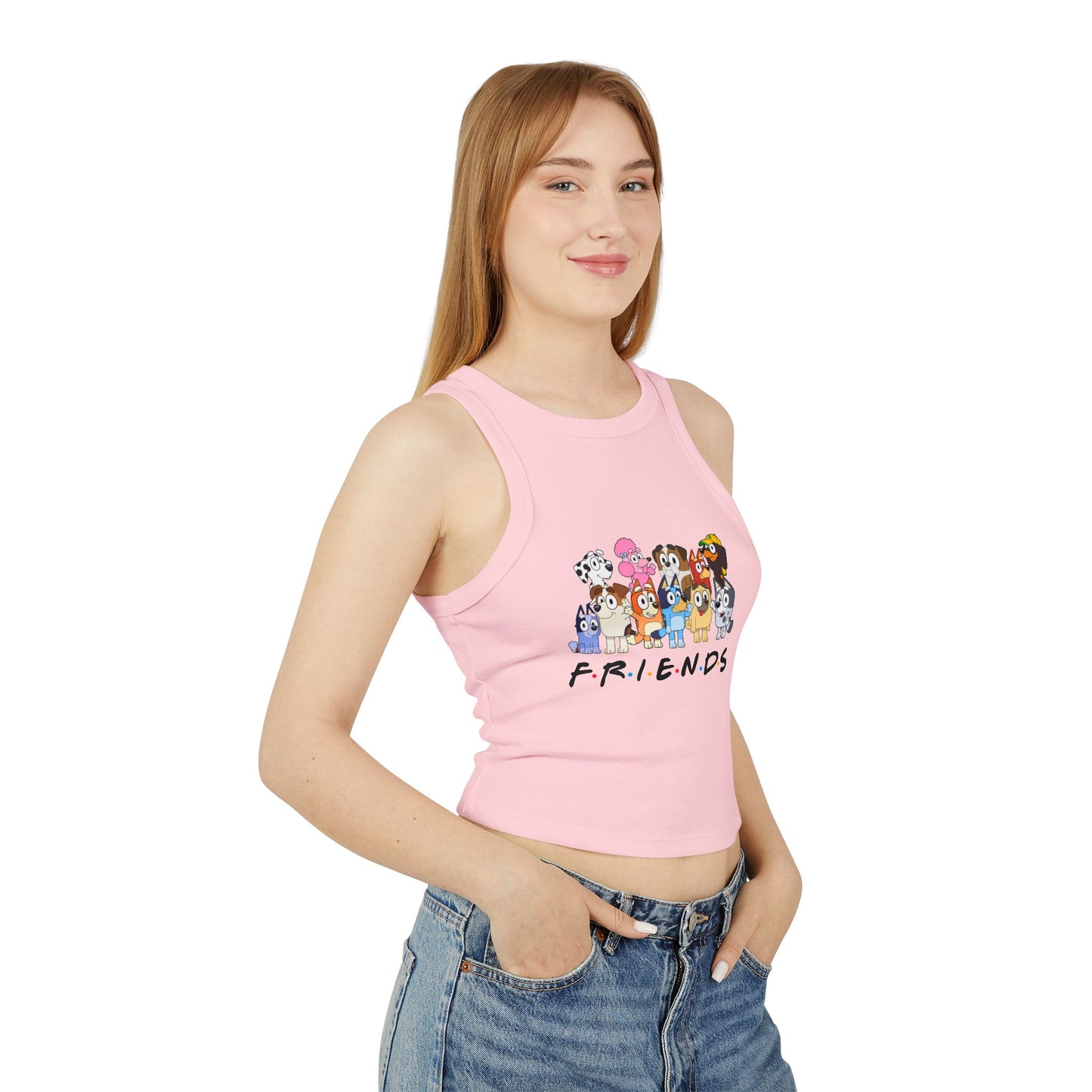Princess Grace Bluey Friends Cartoon Racer Tank Top Cute Bluey Design