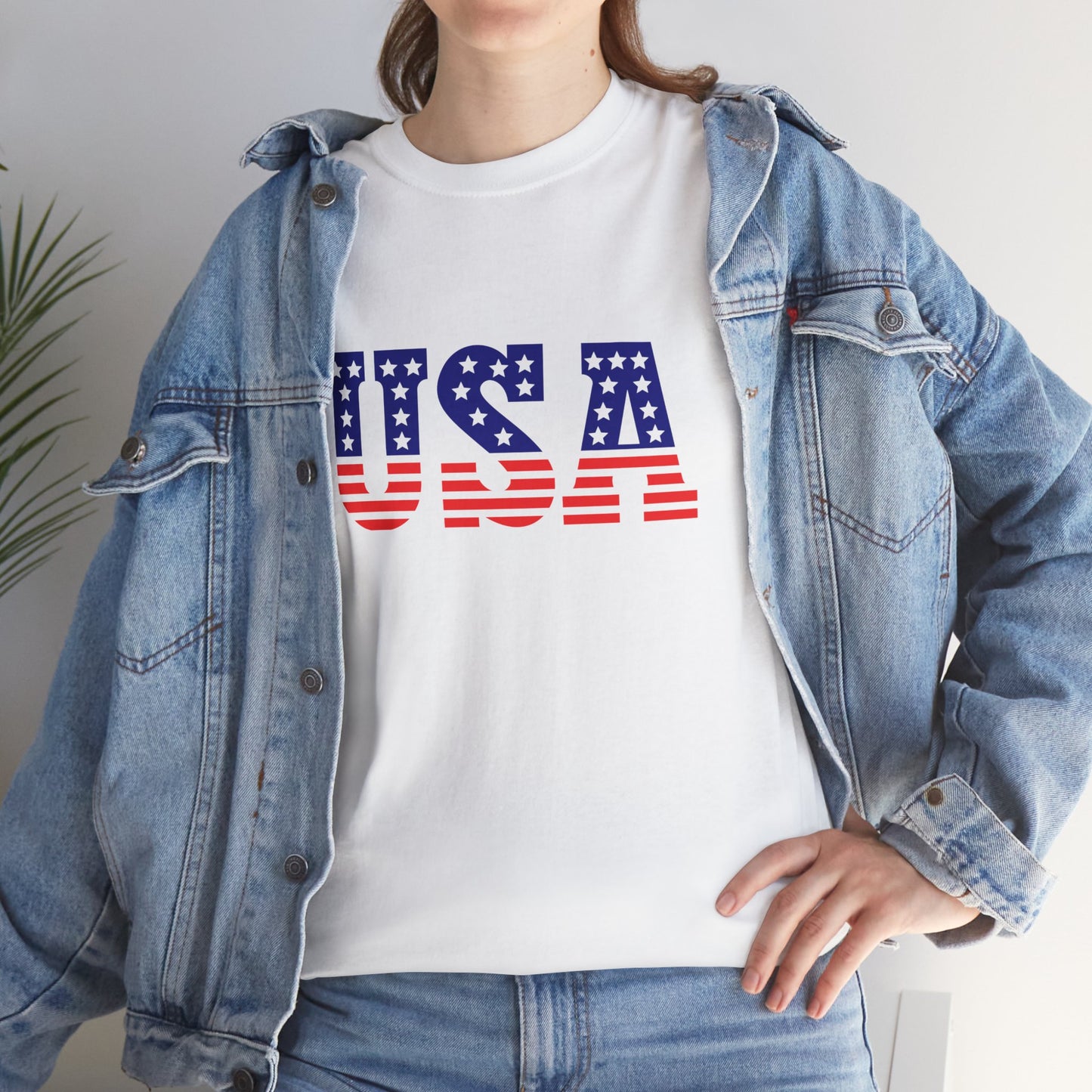 Princess Grace Patriotic USA Unisex Heavy Cotton Tee Comfortable Independence Day Apparel