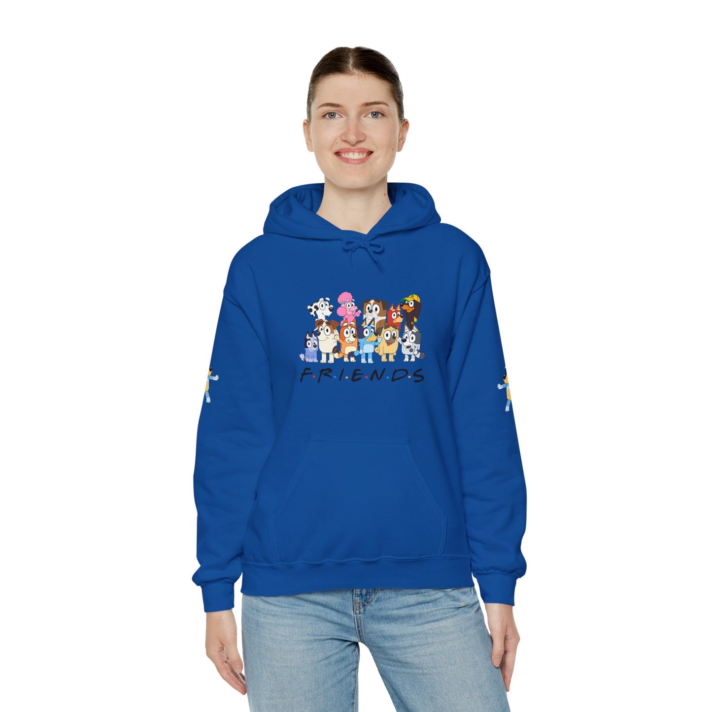 Princess Grace Bluey Unisex Heavy Blend Hooded Sweatshirt 'Friends' Cartoon Design