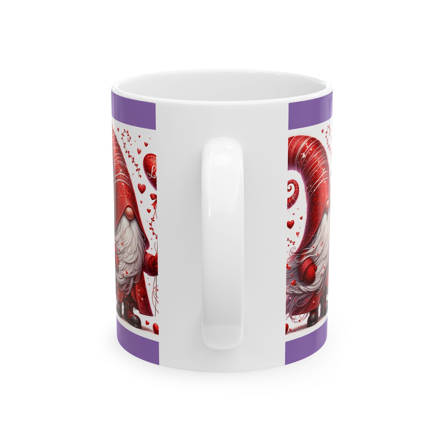 Princess Grace Whimsical Love Gnome Ceramic Mug Cute Valentine’s Day Gift